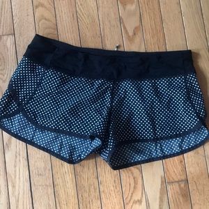 Polka dot *Lululemon* run shorts
